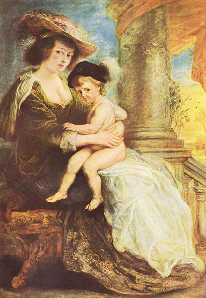 Peter Paul Rubens Portrat der Helene Fourment mit ihrem erstgeborenen Sohn Frans oil painting image